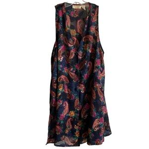 Vintage Victoria’s Secret Black Floral Burnout Lingerie Mini Slip Dress Size L